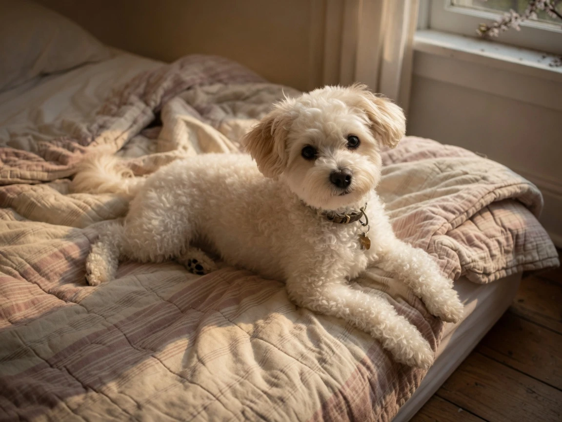 Daisy's own photo on a bedroom quilt