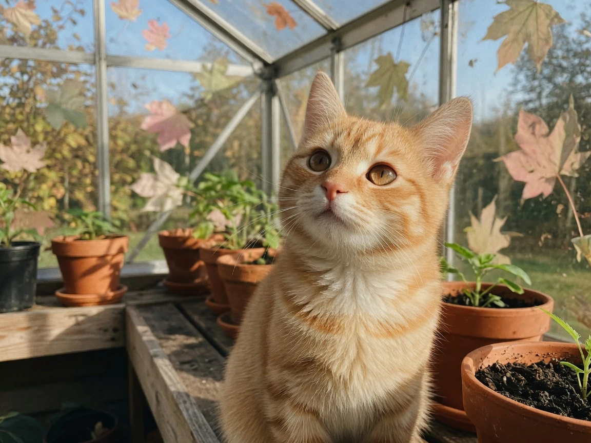Rusty's own photo in a sunny greenhouse