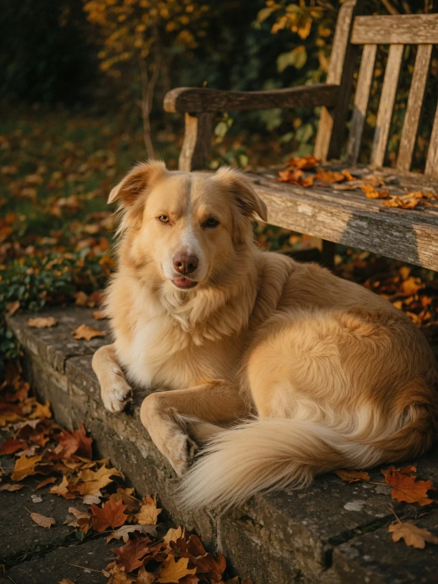 Sunny's own photo on autumn garden steps