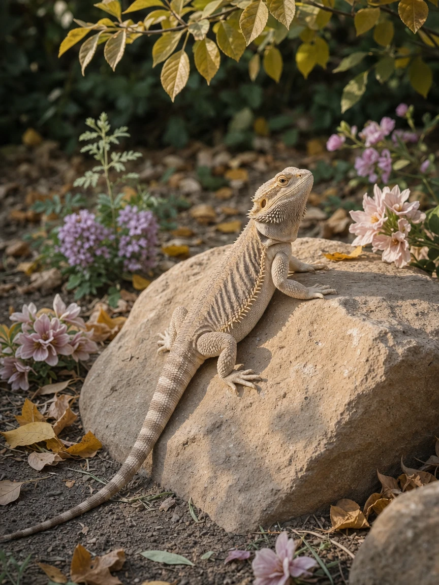 Ziggy's finished keepsake beside a garden bench