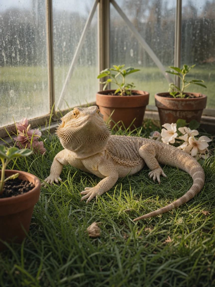 Ziggy's finished keepsake in a greenhouse